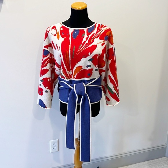 Rosie Assoulin Elad’s Dad Cashmere Wrap Sweater - Picture 3 of 13